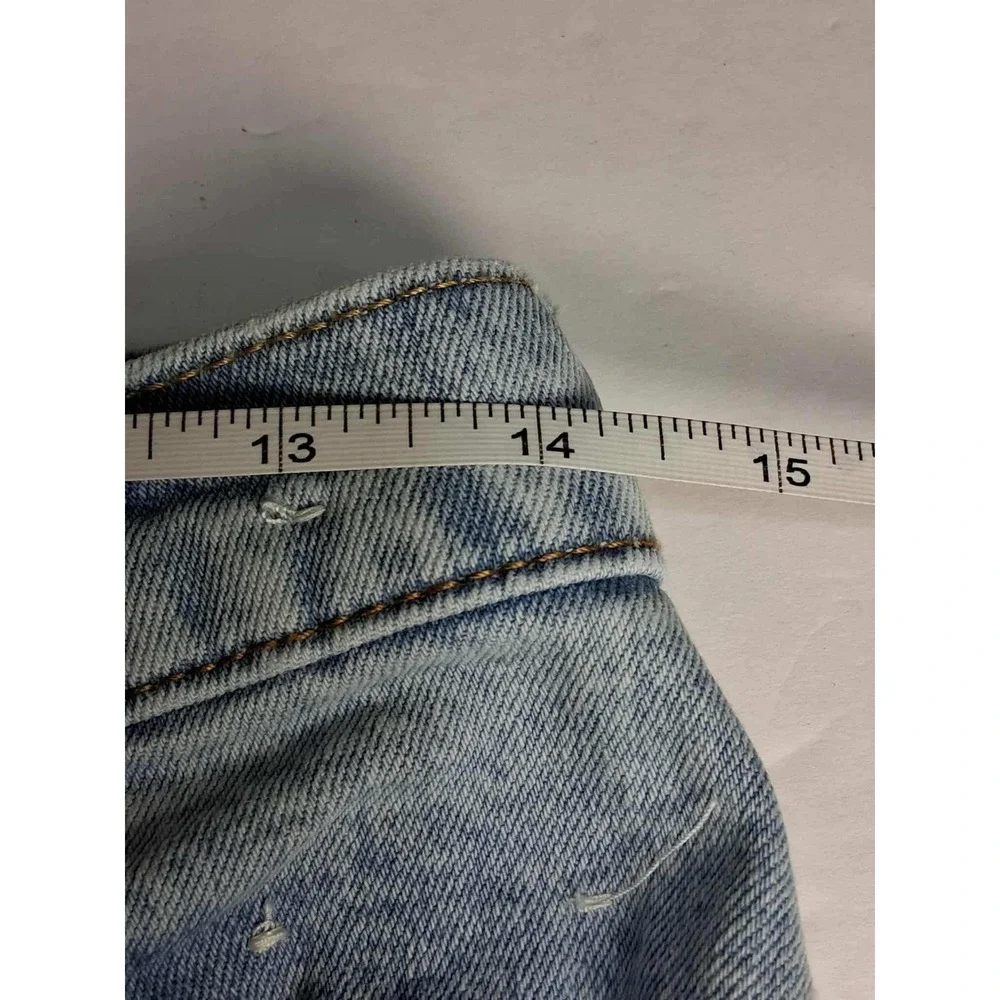 Abercrombie Fitch Ultra High‎ Rise Ankle Straight Distressed Light Wash Jeans 29